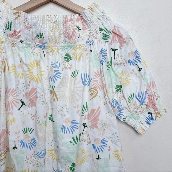 Zara Womens Size Small Off Shoulder Multicolor Print Over Mini Dress - Picture 7 of 14